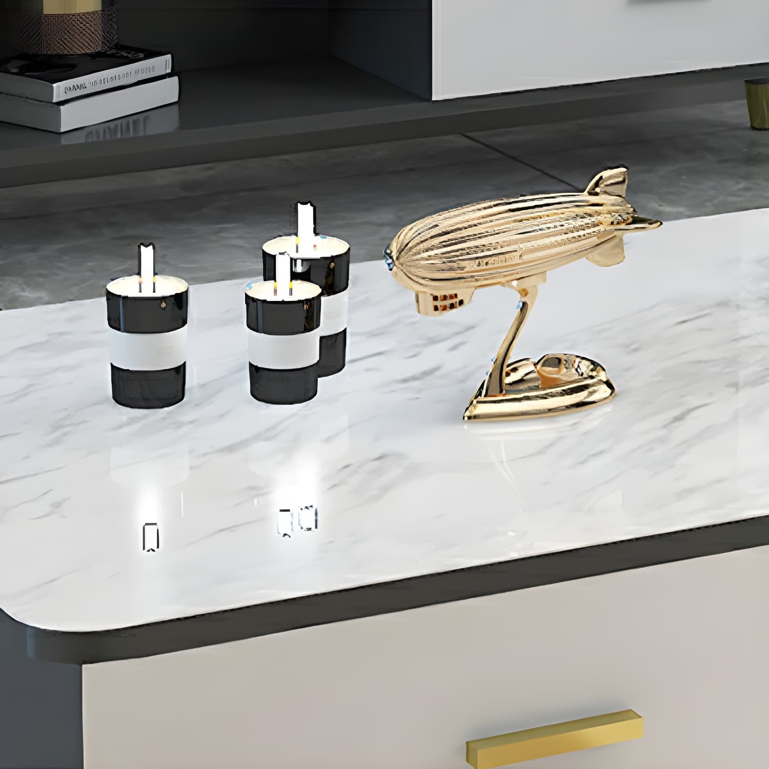 Glam Hollywood Regency Gold Metal Coffee Table with Storage Drawers - image 14