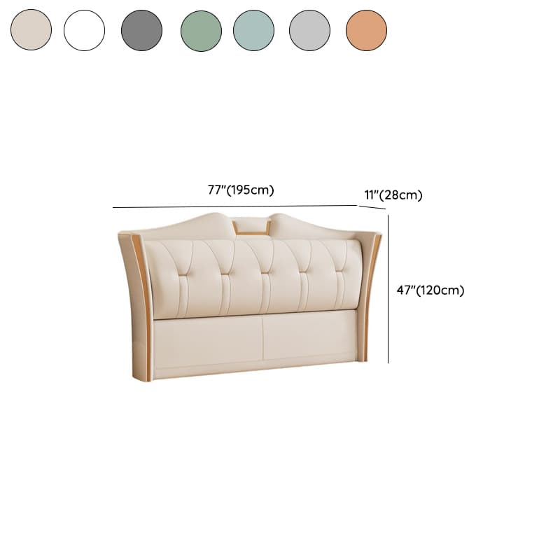 Trendy Wingback Headboard in Natural Wood with No Distressing, Camelback Shape for Queen/Full Bed, Featuring Sponge Upholstery and Standard Height - image 12