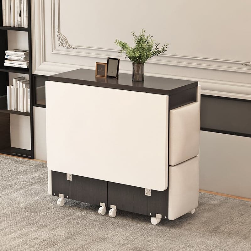 Collapsible Pedestal Manufactured Wood Kitchen & Dining Table 30in by 30in Modern Style - image 4