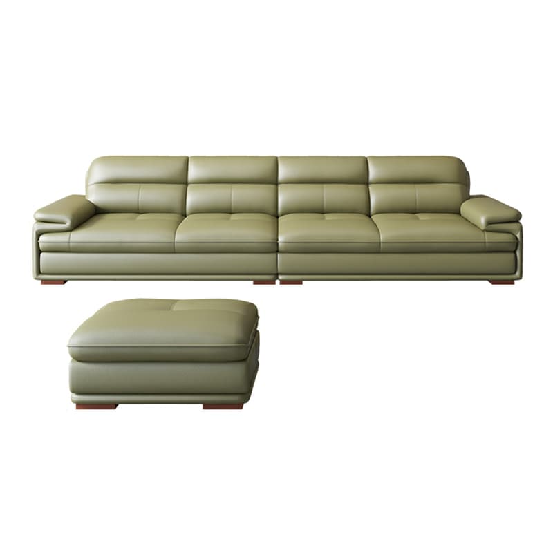 Elegant Interface Genuine Leather Sectional Set in Gray for Stylish Living Rooms - image 12