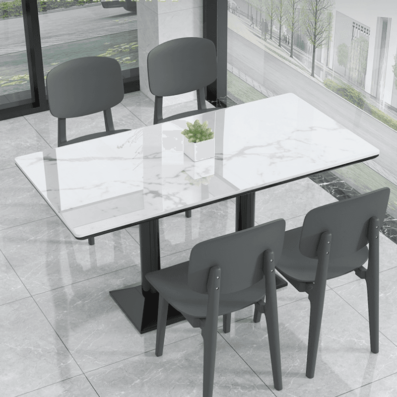Minimalist/Luxurious Dining Table with Slate Stone Top, Fixed Table, Seats 4/2 - image 6