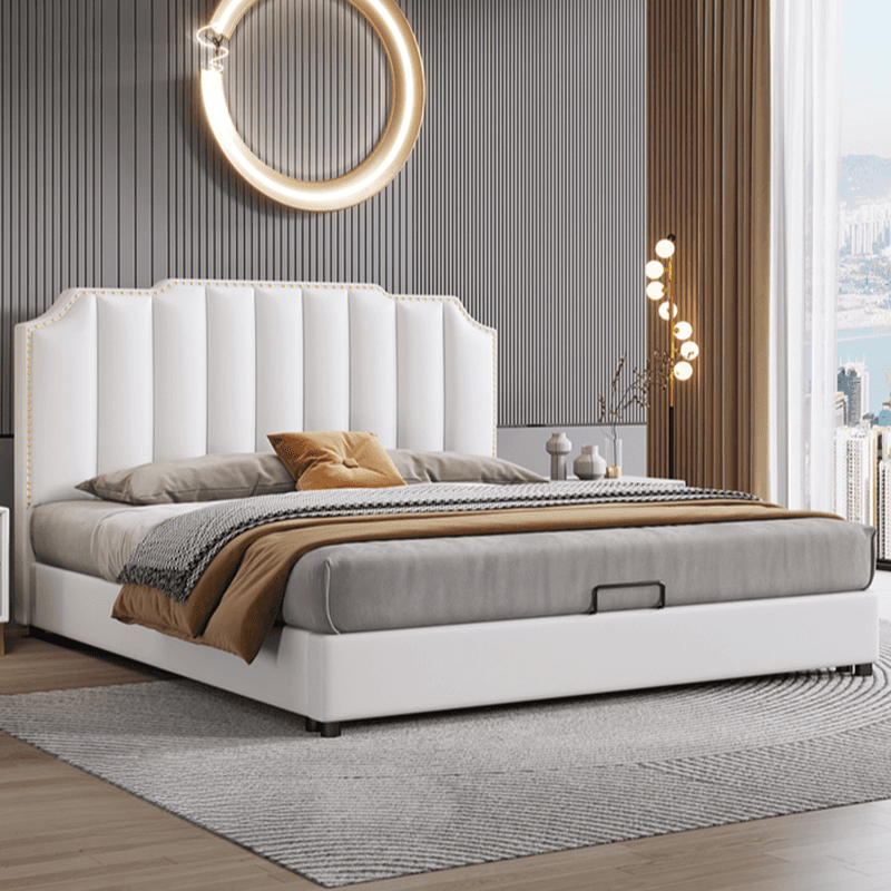 Solid Color Storage Bed/Platform Bed with Pine Wood Frame for Living Room