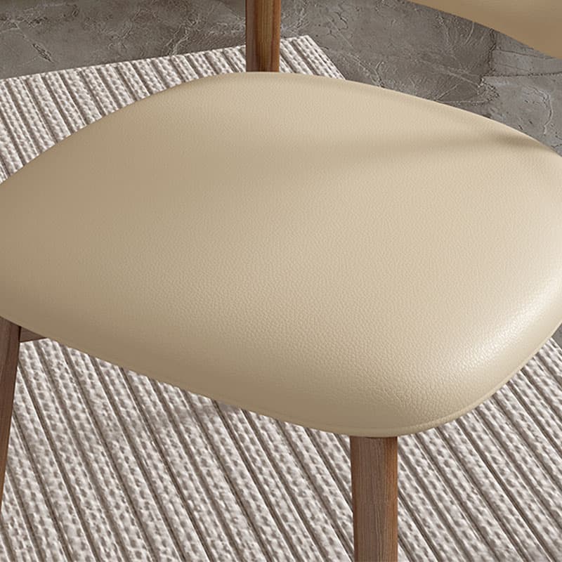 Modish Faux Leather/Upholstered Side Chair with Stable Legs - image 16