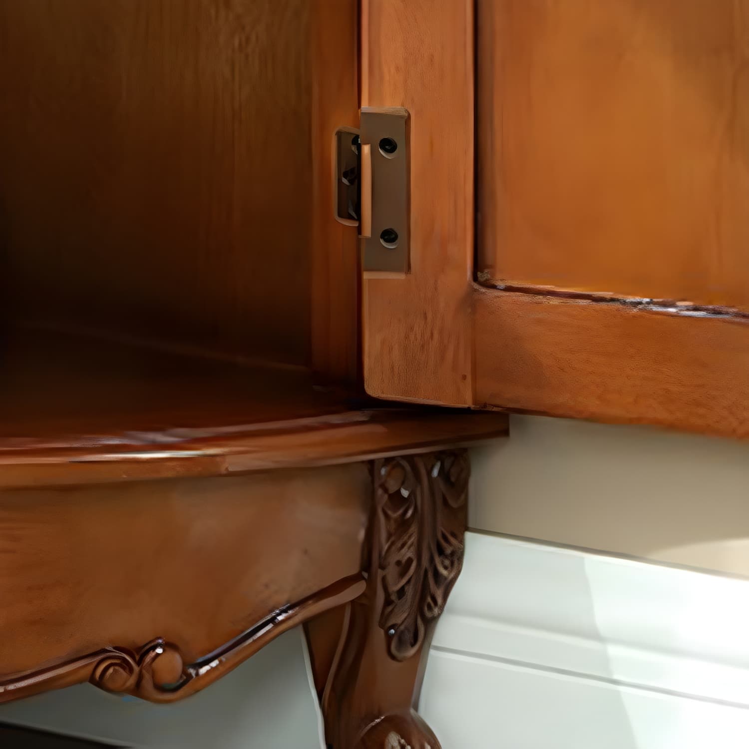 38.58"/47.24" Tall Brown Corner Cabinet , Wooden Storage Cabinet - image 6