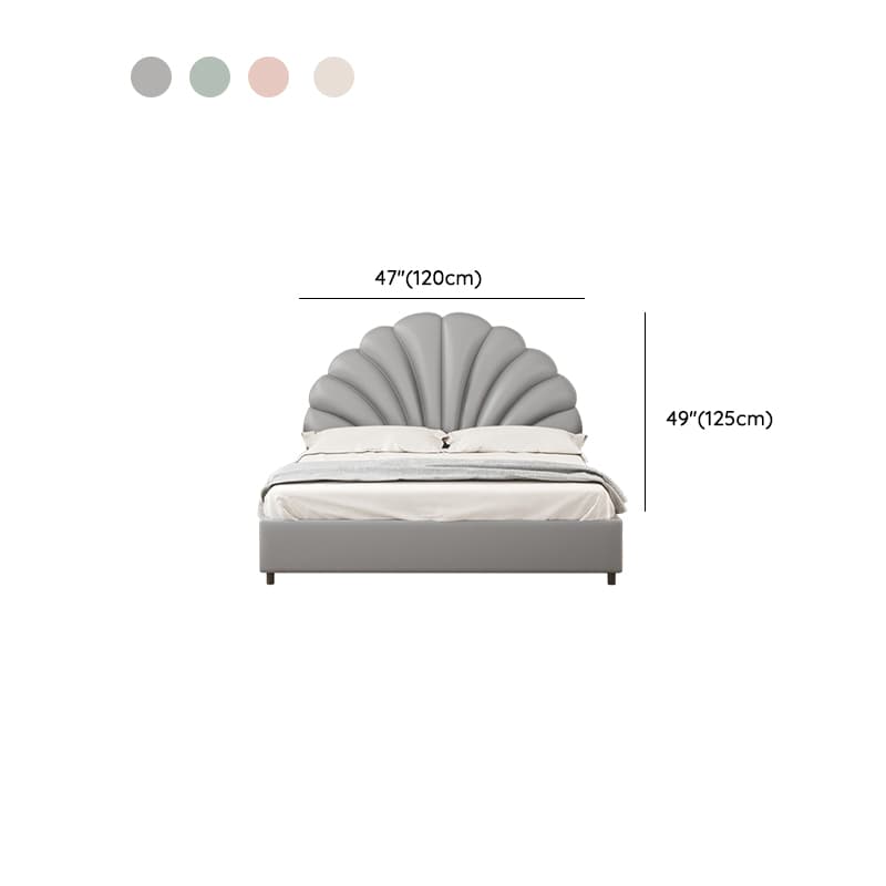 Modish No Distressing Timber Panel Headboard with Arched Shape for King/Twin XL/Full Bed, Featuring Sponge Upholstery and Standard Height - image 9