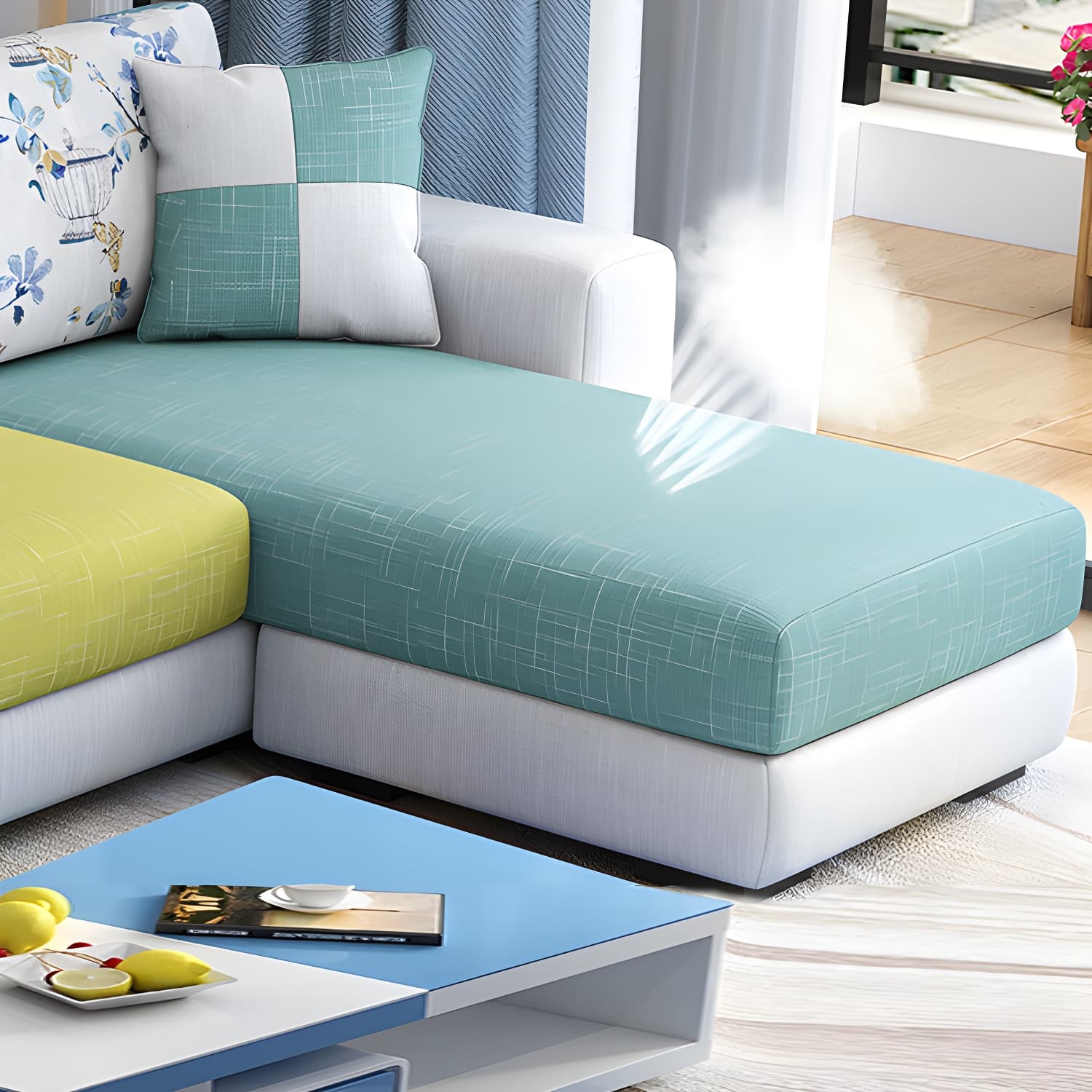 Modern Reversible L-Shape Sectional Sofa Chaise with Sponge Seat Cushions - image 14