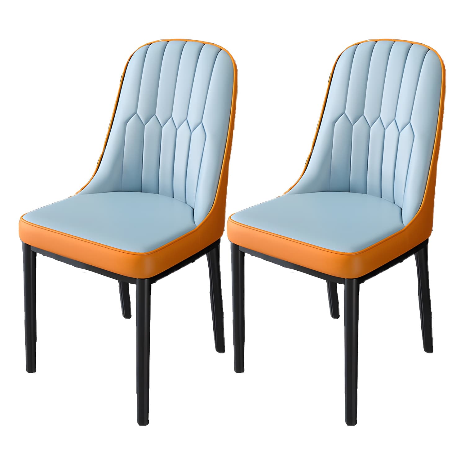 Nordic Style Kitchen Metal Dining Chair Dining Parsons Armless Side Chairs - image 3