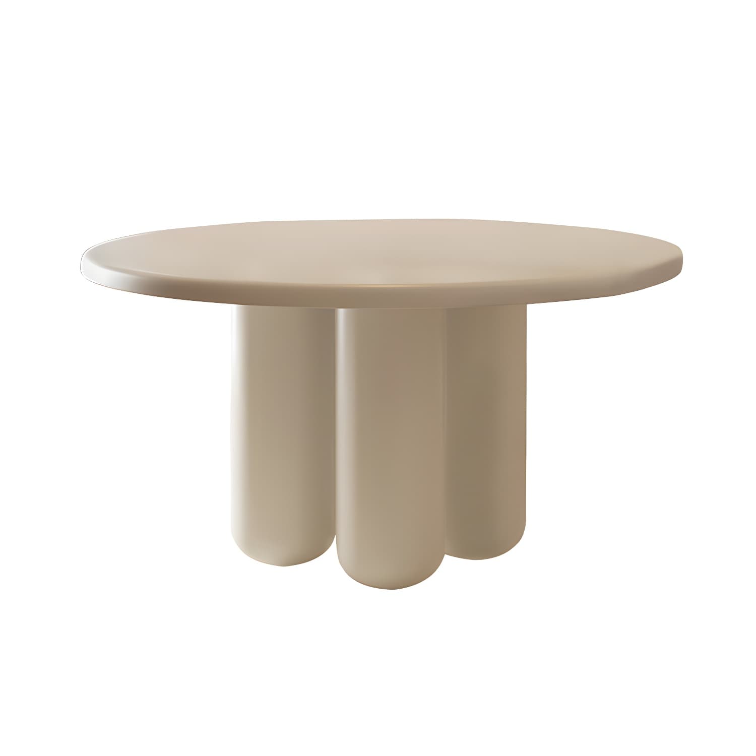 Scandinavian Wooden Oval and Round Dinner Table in White for Dining Room - image 6