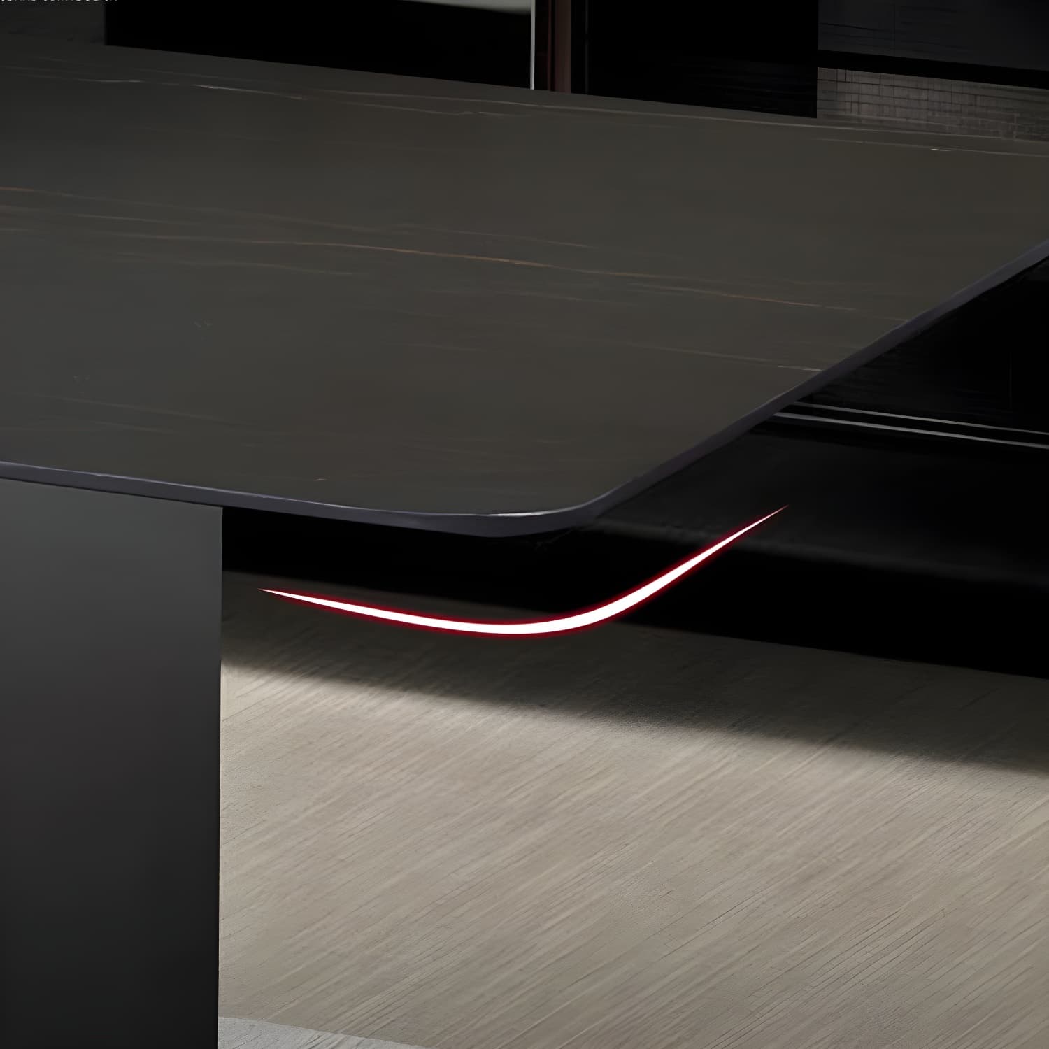 Rectangular Sintered Stone Dining Table Modern Furniture with Steel Base for Home - image 7