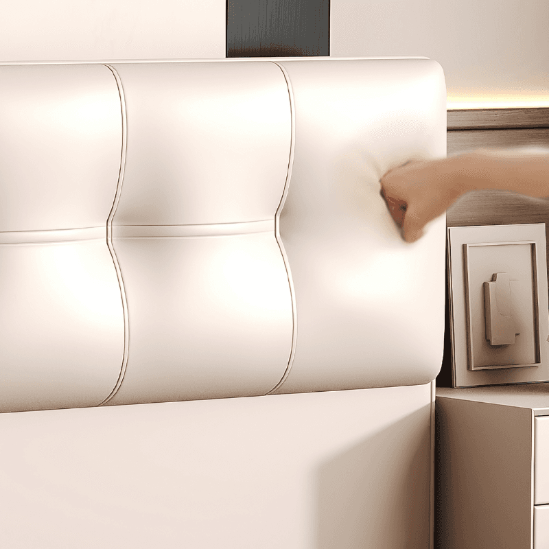 Simplistic Style Panel Headboard with No Distressing, Piled Tufted Rectangular Shape for King/Queen/Full Bed, Featuring Sponge Upholstery and Standard Height - image 12