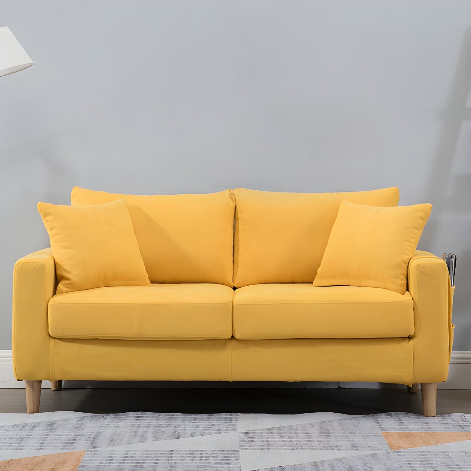 Beige Modern Farmhouse Cushions Standard Sofa 21.65"High Square Arm Sofa - image 25