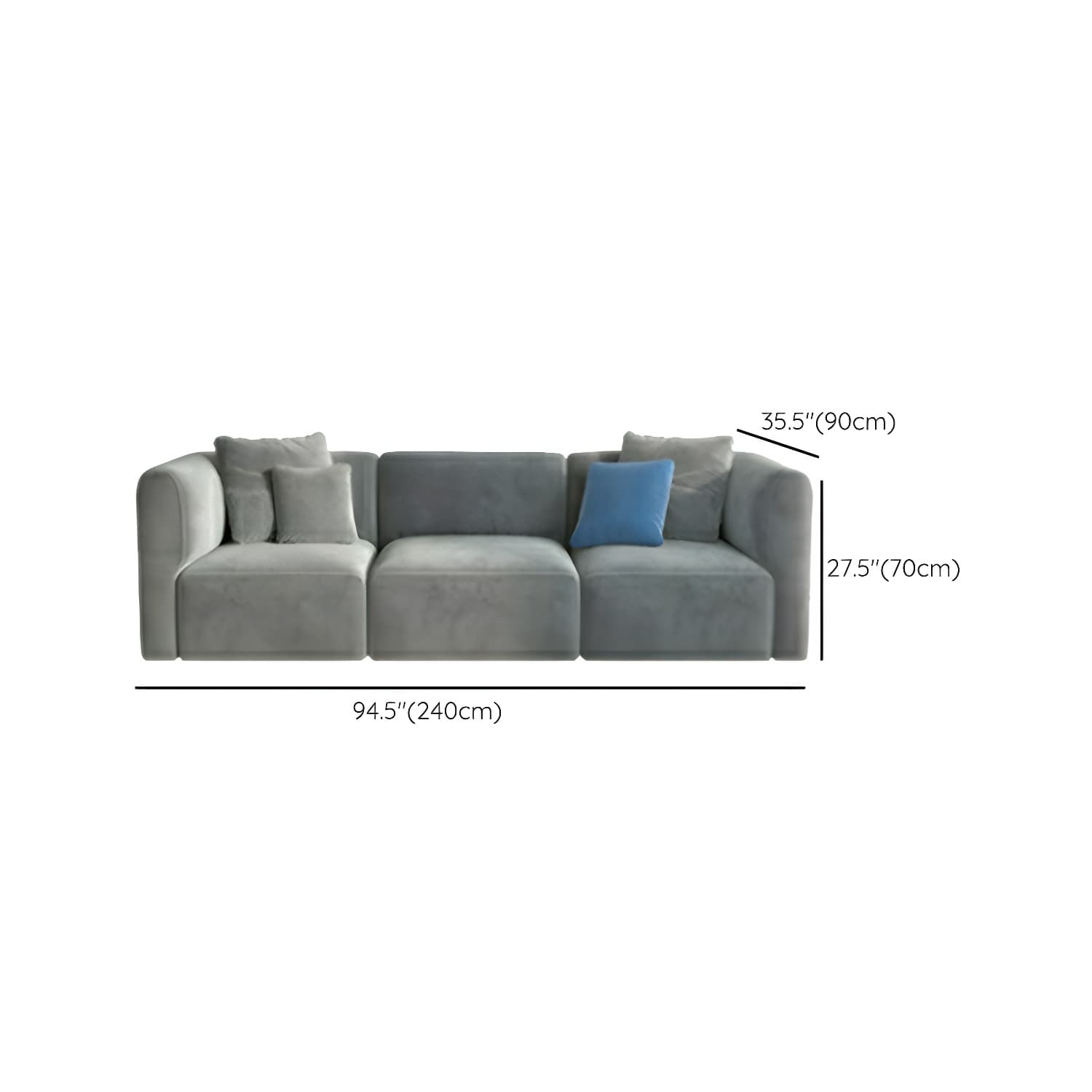 Flannel Upholstered Sectional Sofa in 2 Piece Set - Cozy, Stylish and Comfortable - image 17