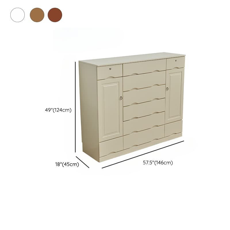 Modern Solid Wood Combo Dresser with Shelves, Drawers, and Cabinet Storage - image 20