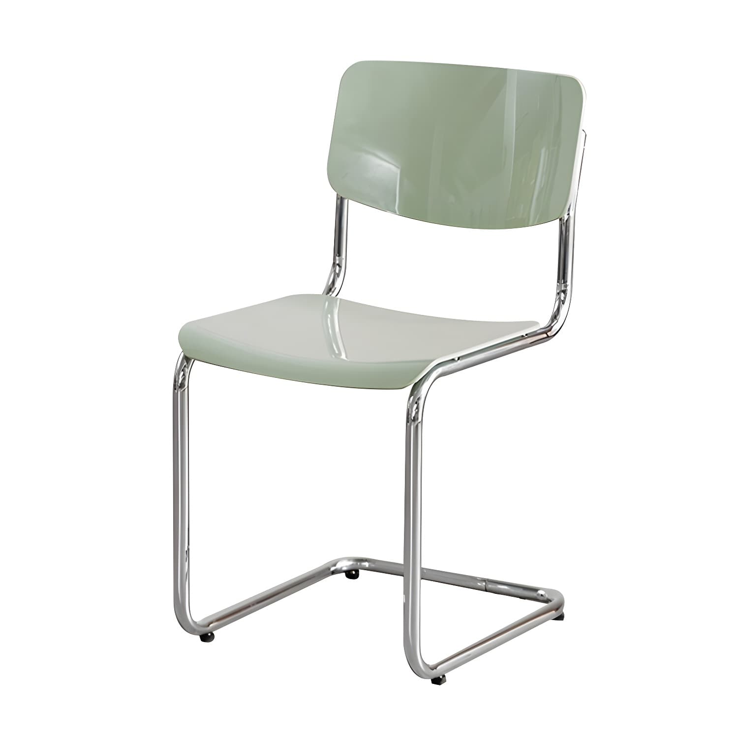 Modern Plastic & Acrylic Side Chair with Low Back and Open Back Style - Silver Leg Color - image 11