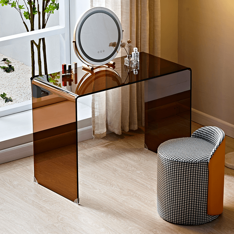 Flooring Makeup Vanity with a Glass Tabletop for Multi-Purpose in a Trendy Style - image 3