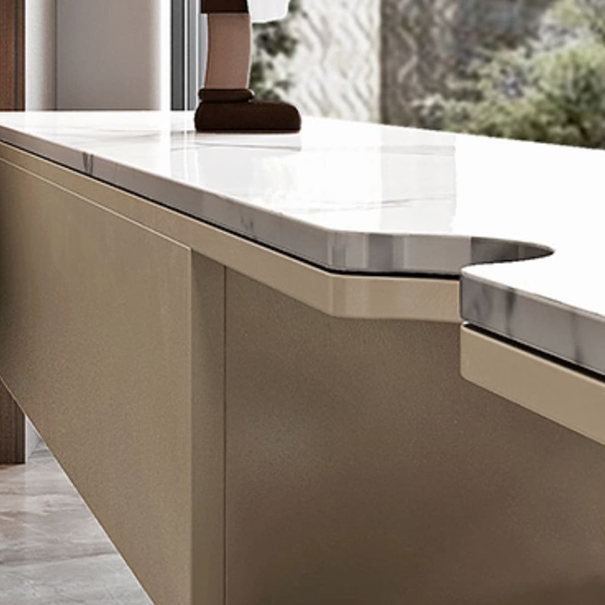 Contemporary TV Stand Console Wall-mounted TV Console with Drawers - image 7