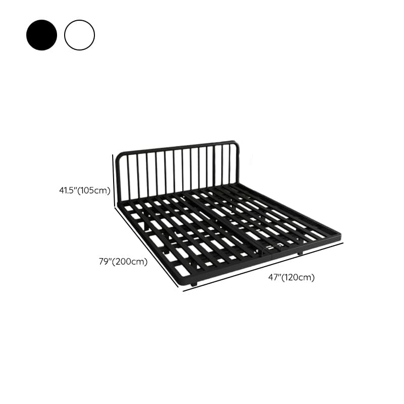 Modern Iron Open-Frame Bed with Solid Color, Metal Slats, and Legs Included - image 18