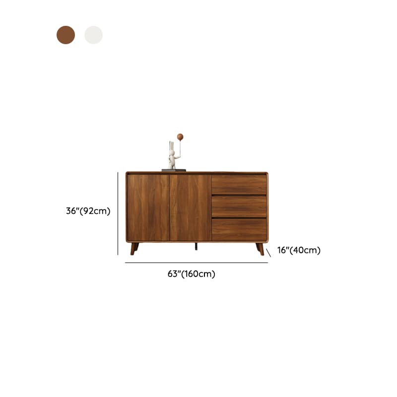 Ground Sideboard with 3 Drawers, Cupboard, Standard/Narrow Size, Timber Countertop, Adjustable Shelving, and 2 Doors/1 Door - image 20
