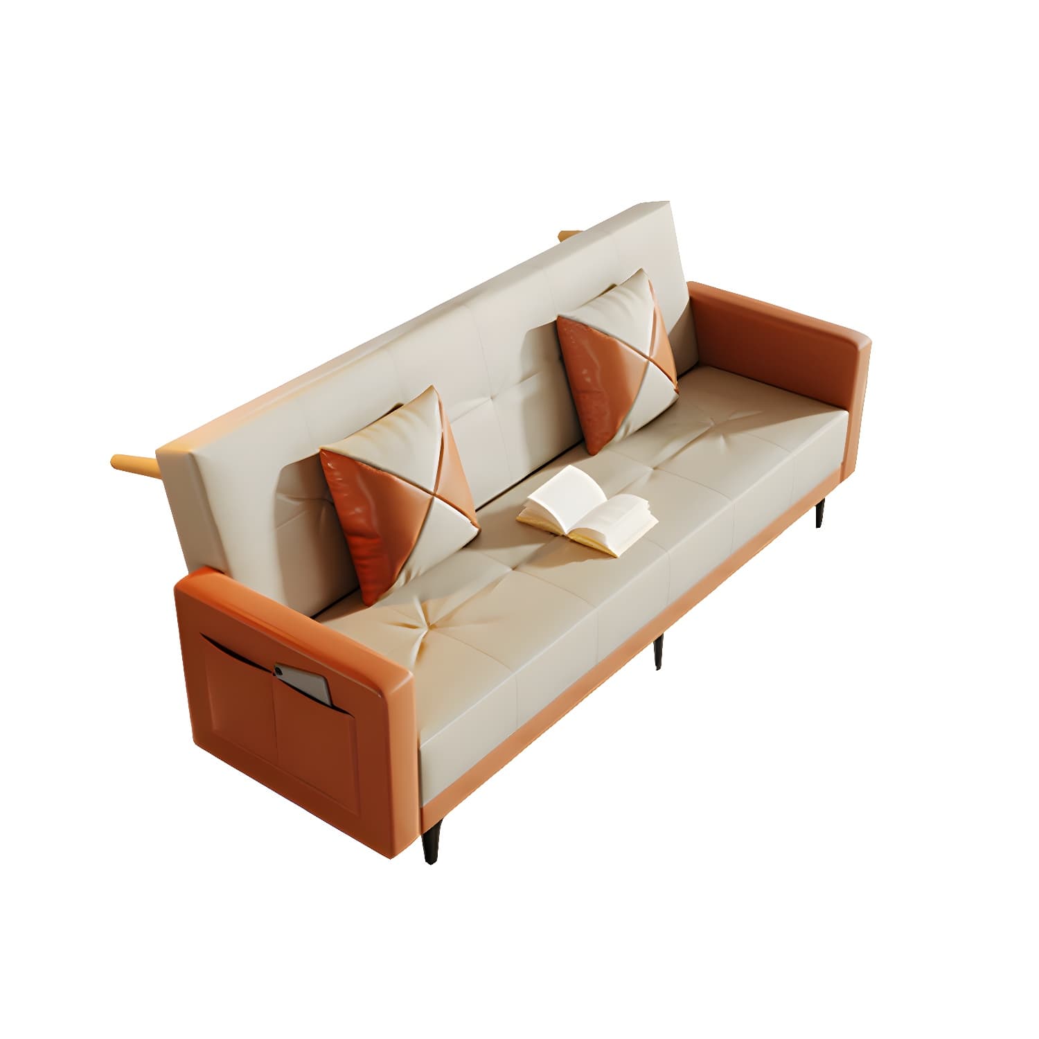 Modern Folding Double Chaise in Natural Color for Drawing Room - image 14