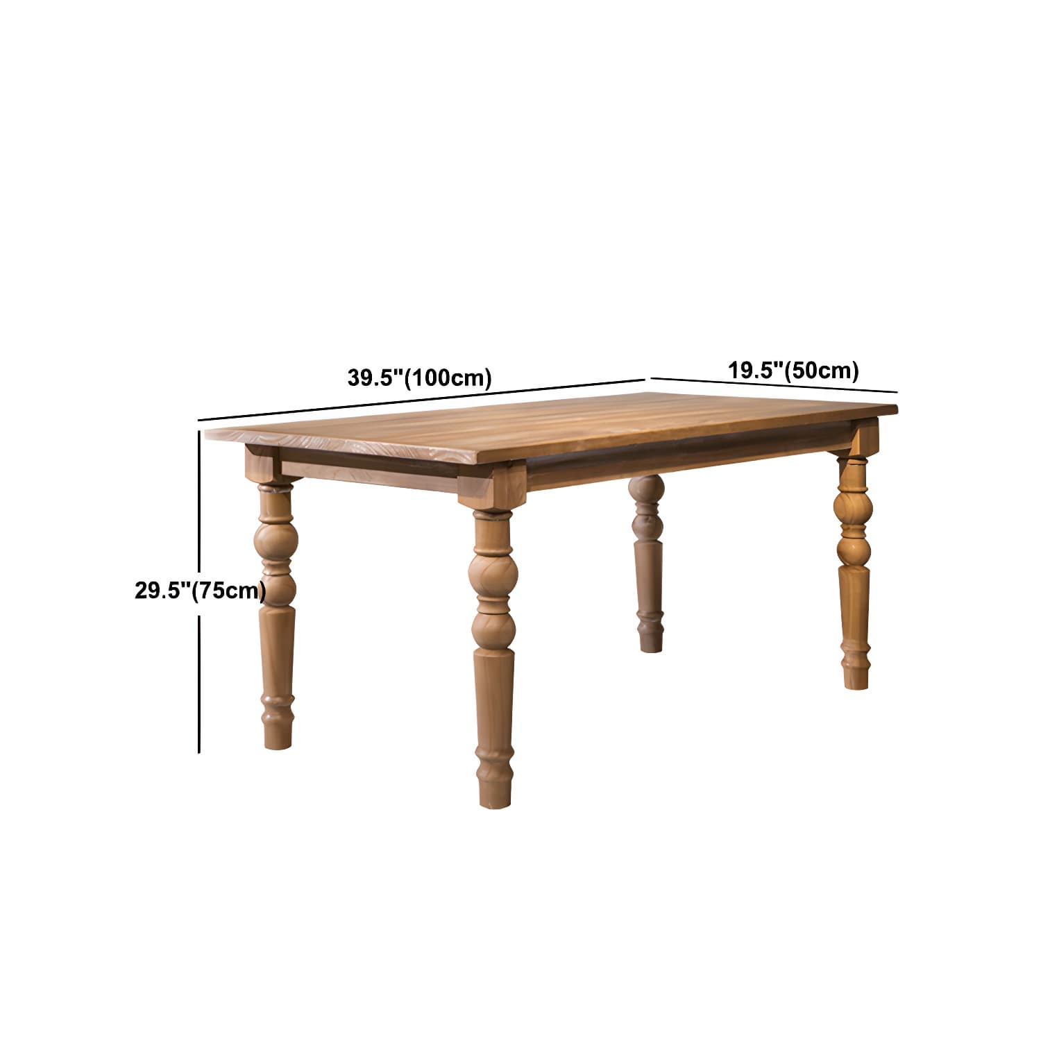Medieval Modern Pine Wood Dining Table for Restaurant Rectangle Table with 4 Legs - image 9