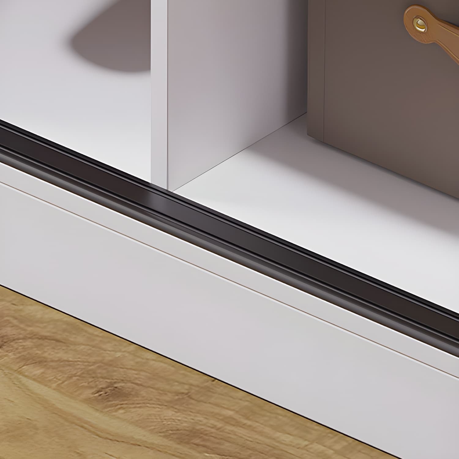 Attractive Modern White Wardrobe Armoire with Clothing Rod & Shelves - image 9