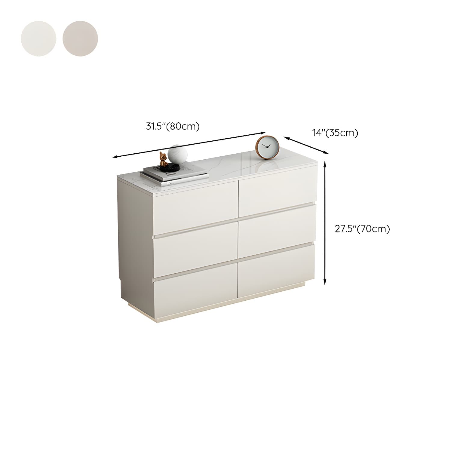 13.65-inch W Stone Storage Chest Dresser Modern Storage Chest - image 11