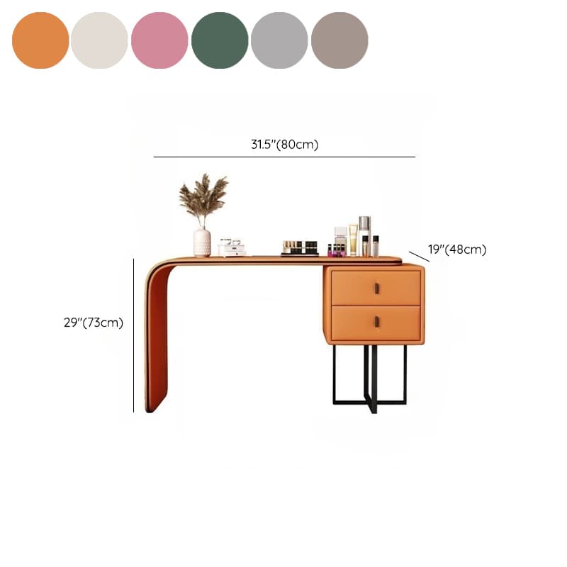 Modern Wood Makeup Vanity with 2 Soft Close Drawers, Standard Length, Natural Finish, 18.9in Width - image 14