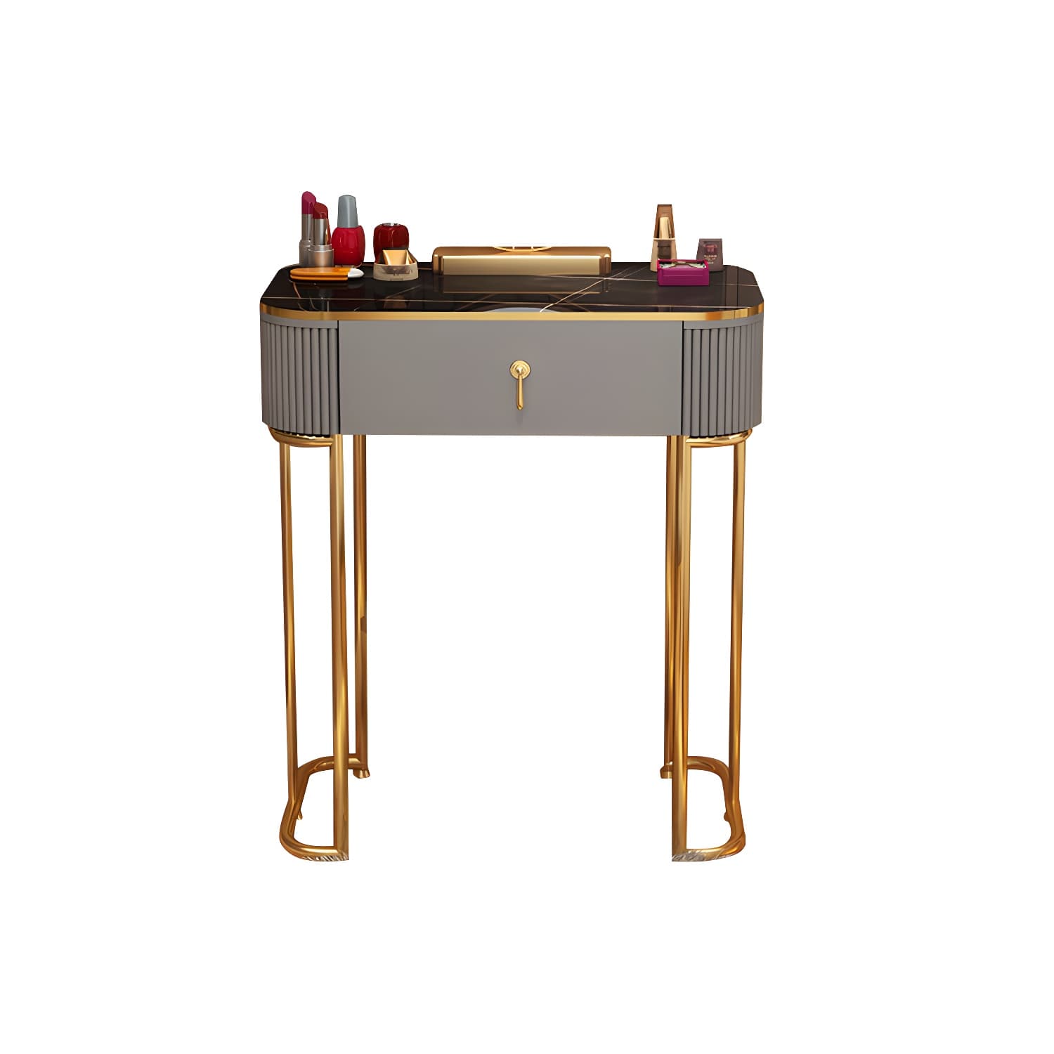 Removable Makeup Counter Bedroom Vanity Dressing Table with Lighted Mirror - image 14