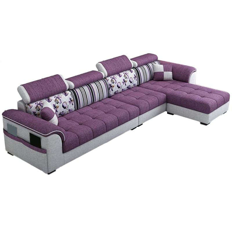 Modern Reversible L-Shape Sectional Sofa with Pillow Top Arm Design and Adjustable Headrest - image 10