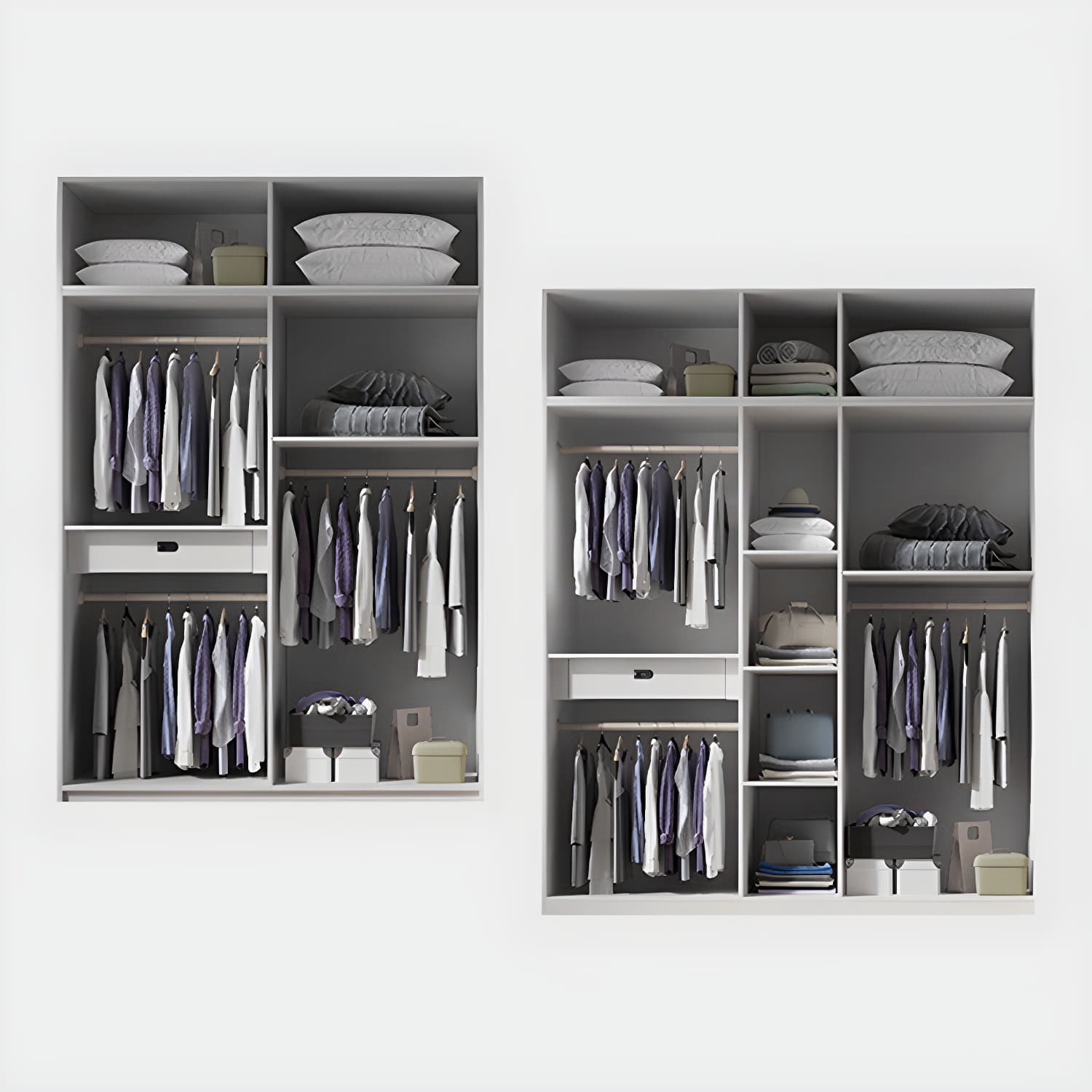 Bedroom Soft Close Doors Armoire Modern Style Wooden Wardrobe Cabinet - image 8