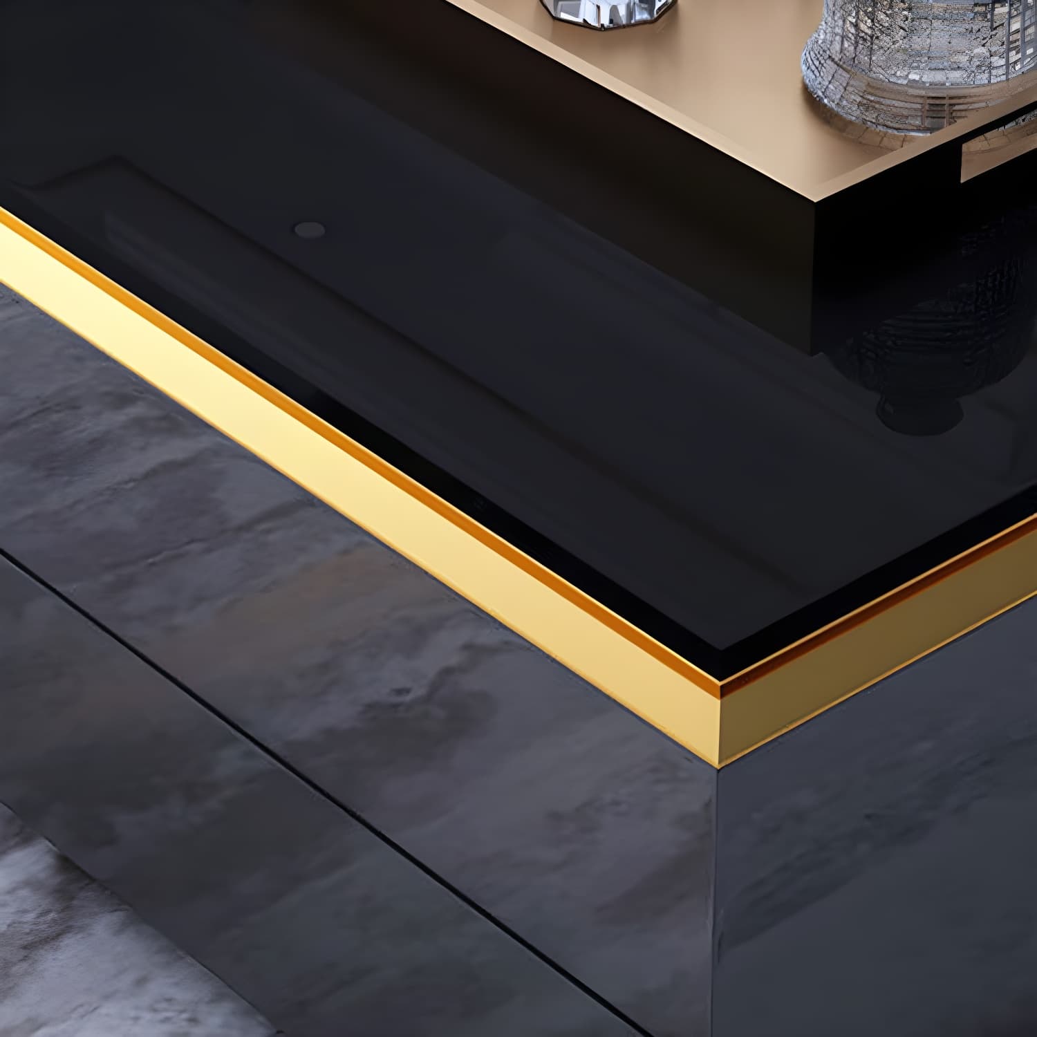 Enclosed Storage TV Media Console Glam TV Stand for Living Room - image 9