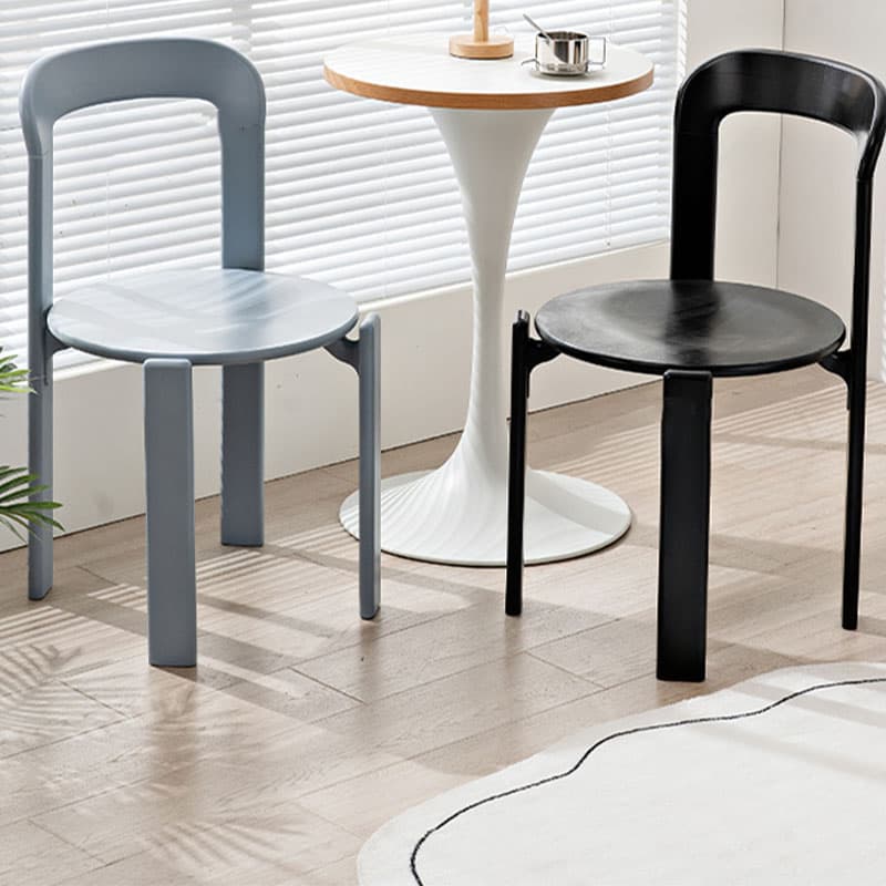 Scandinavian Natural Wood Armless Kitchen Chair 15.3inch Wide Non-Swivel 1 Piece - image 9