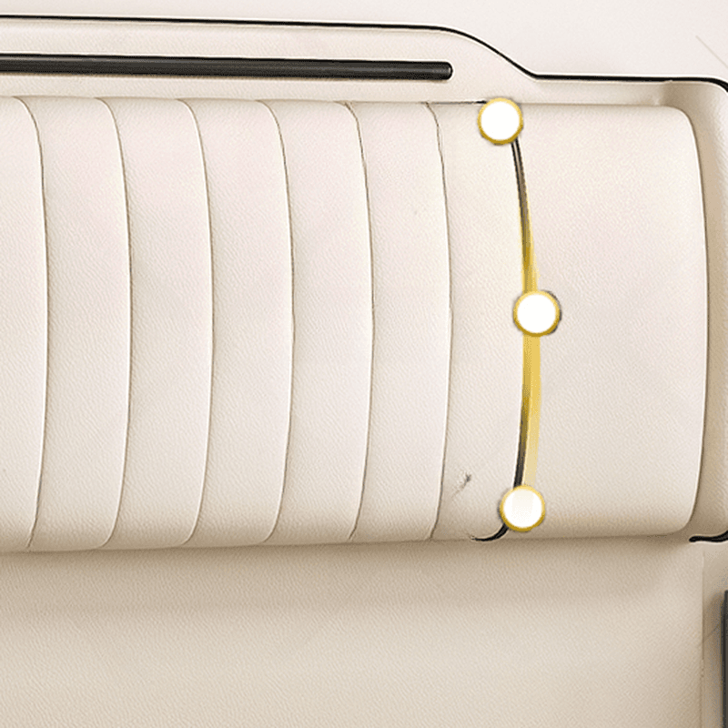 Simplistic Style Wingback Headboard with Camelback Shape in Pine Wood, No Distressing, Available in King/Queen/Full Sizes, Featuring Sponge Upholstery and Standard Height - image 20