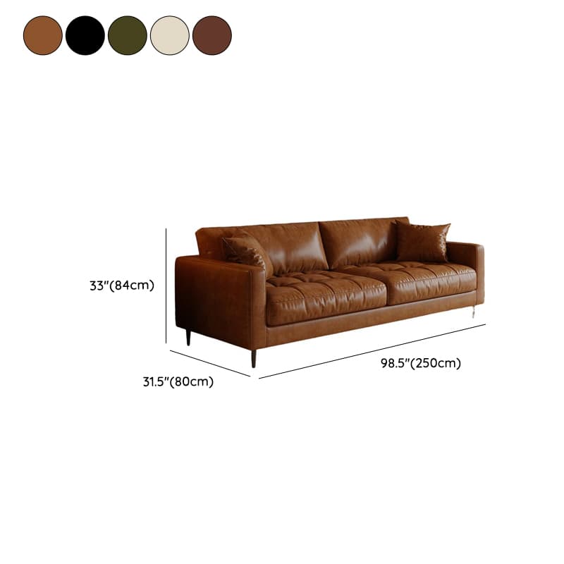 Tear Resistant Standard Sofa with Pu Upholstery in Grey/Light Green/Auburn - image 18