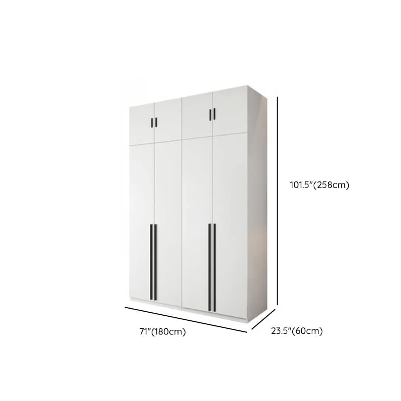 White Lumber Detached Wardrobe Closet with Soft Close Drawer, Door, Interior Shelves, and Clothing Rod - image 27