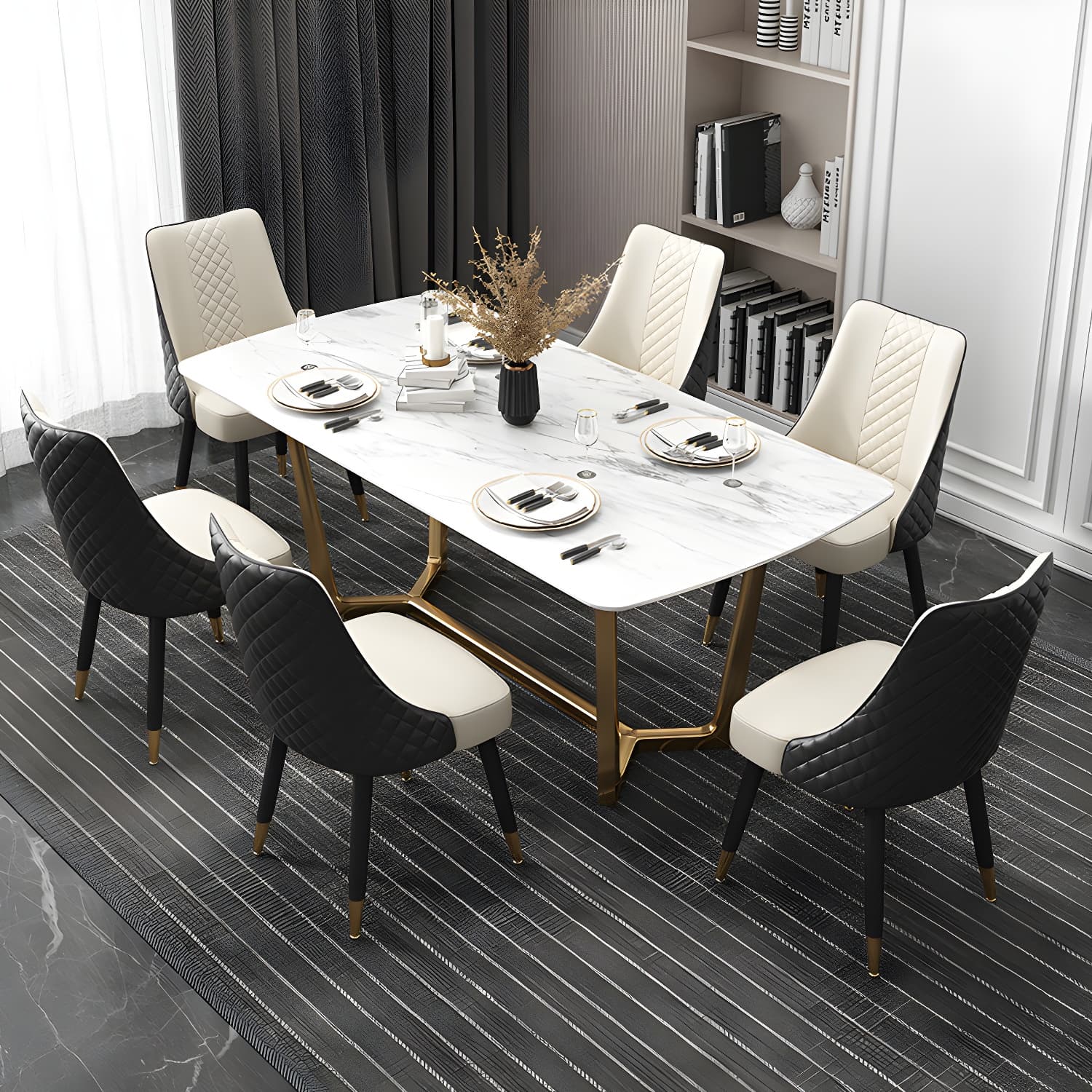 Scandinavian Style Wood Side Dining Chairs Dining Room Solid Back Chair - image 13