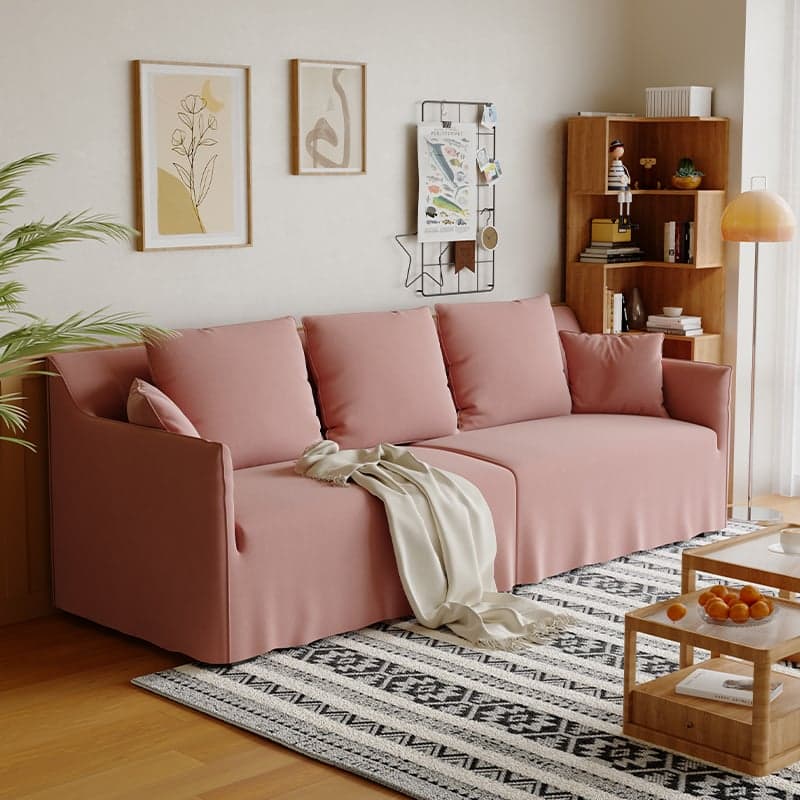 Standard Sofa/Loveseat in Light Gray/Emerald Green/Beige with Dressmaker Skirt and 5 Pillows - image 6