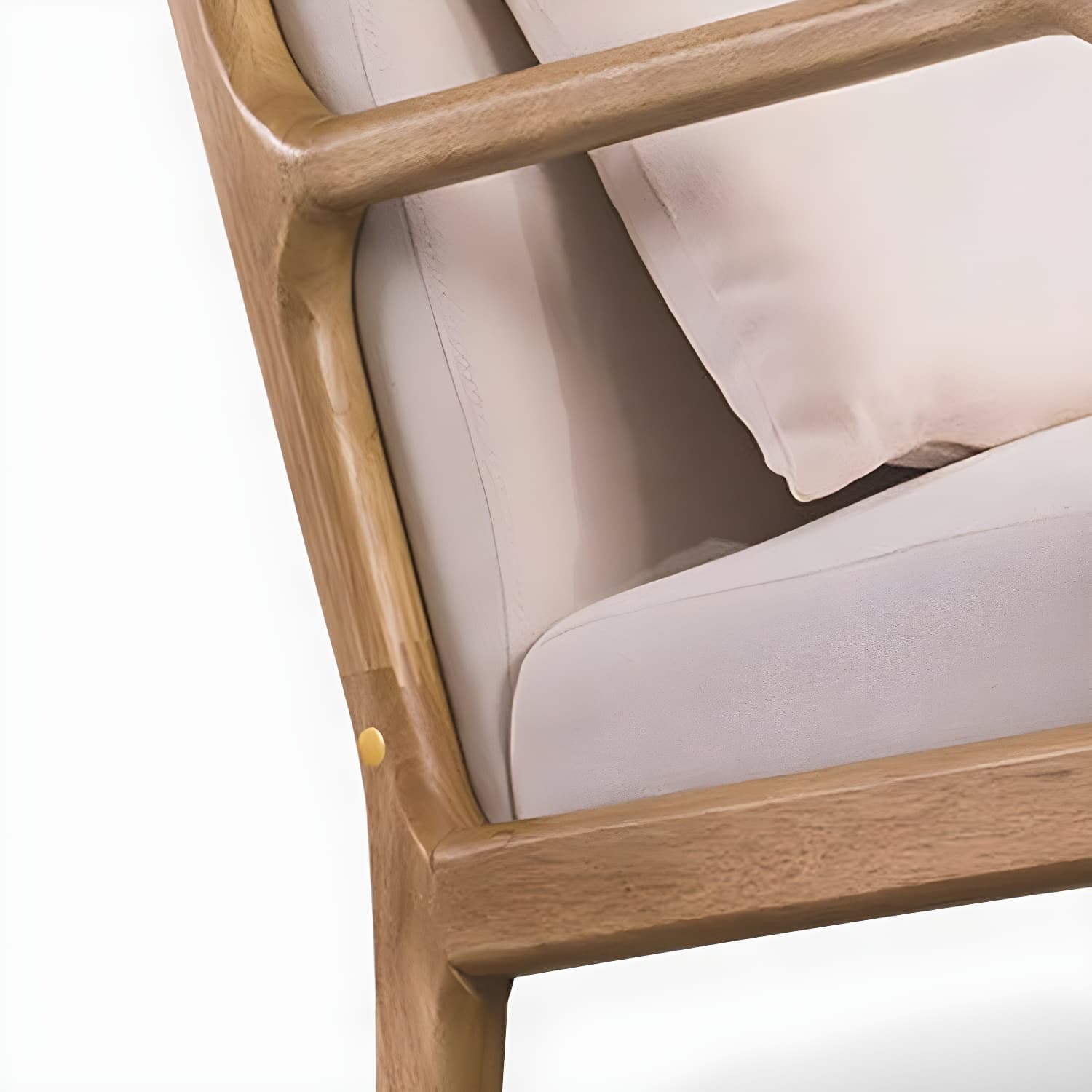 Mid-Century Modern Rocking Accent Chair with Solid Wood Frame and a Pillow - image 13