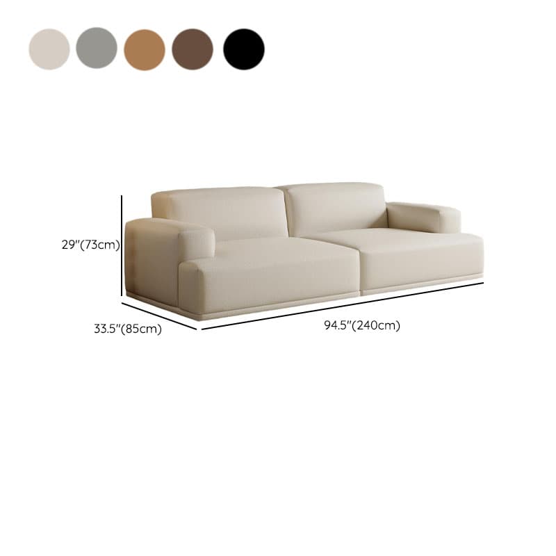 Modish Solid Color Stain Resistant Standard Sofa in Light Gray/Rose/Amber Color, 3-seater/4-seater/5 Person with 2 Pillows - image 15