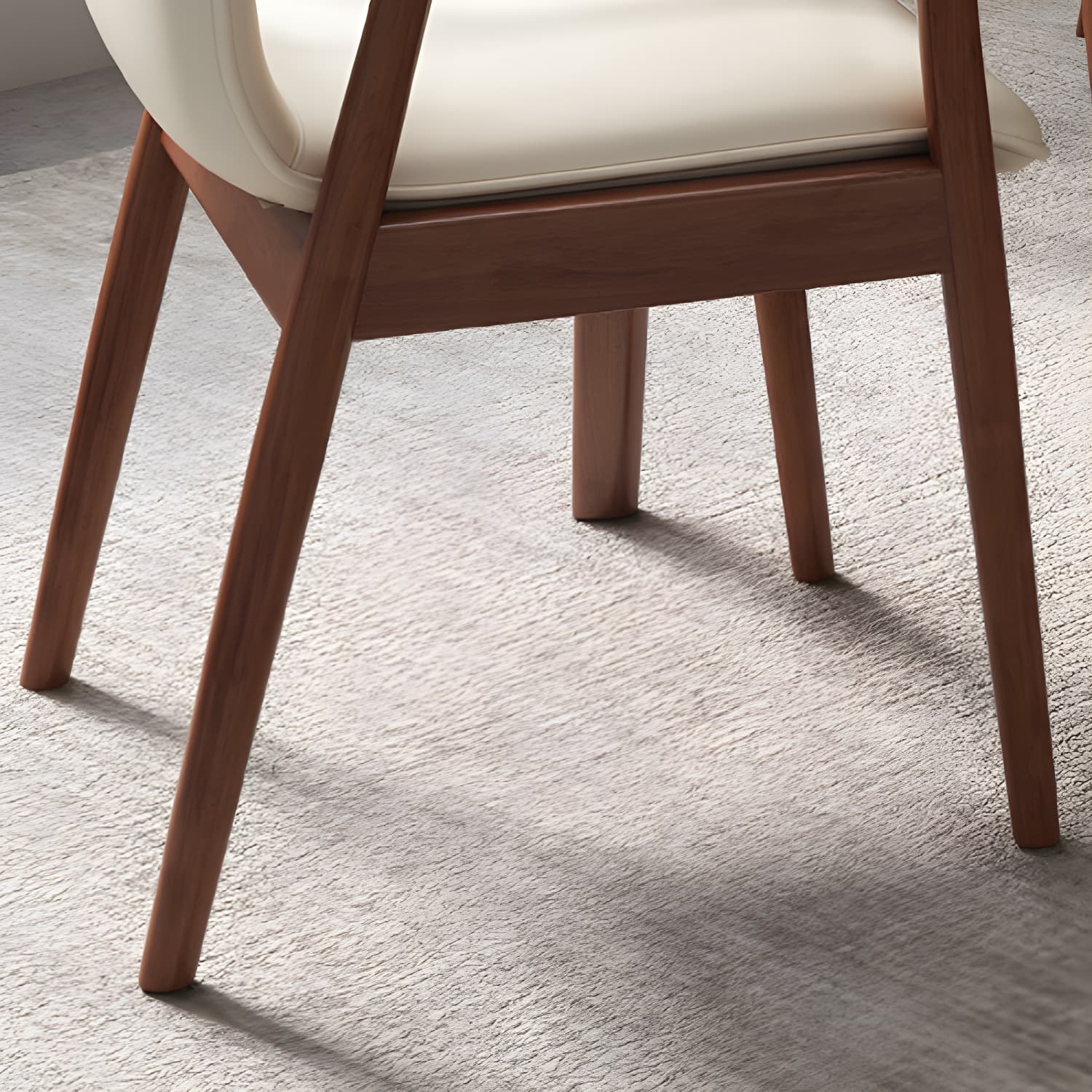 Modern Style Chair Dining Arm Chairs with Wooden Legs for Kitchen - image 16