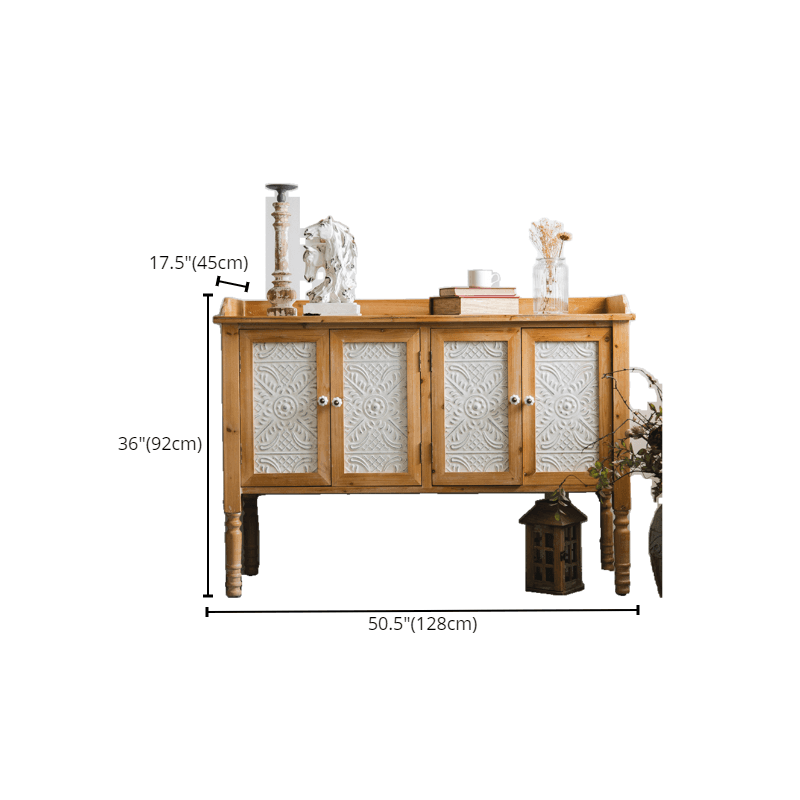 Old School Independent Accent Cabinet with Antiqued Wood - image 18