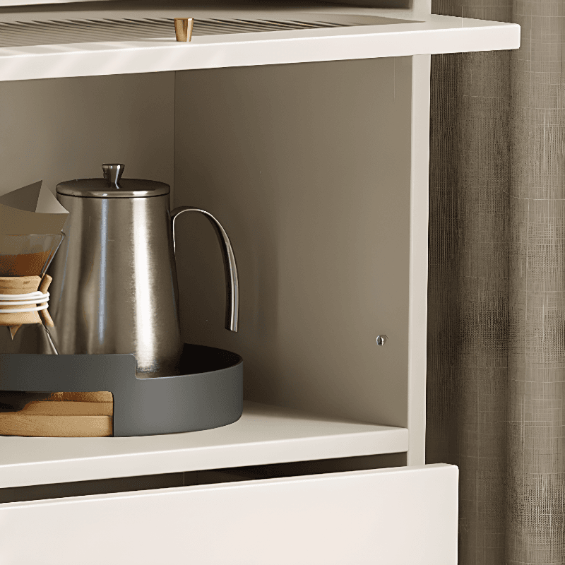 Chalk Trendy Composite Wood Semainier with Shelves, Hutch, and 6/5/4 Drawers in Vertical Orientation - image 6