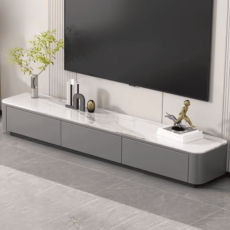Casual Sintered Stone TV Stand with Multiple Drawer Options - image 3