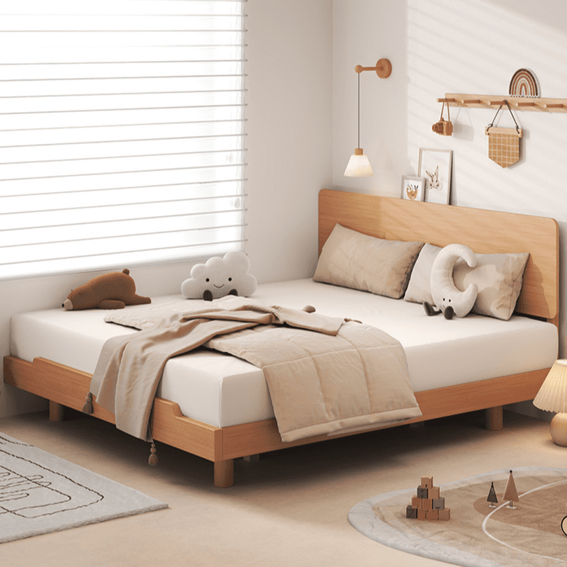 Natural Color Modish Pallet Bed Frame with Pine Wood Slats - image 3