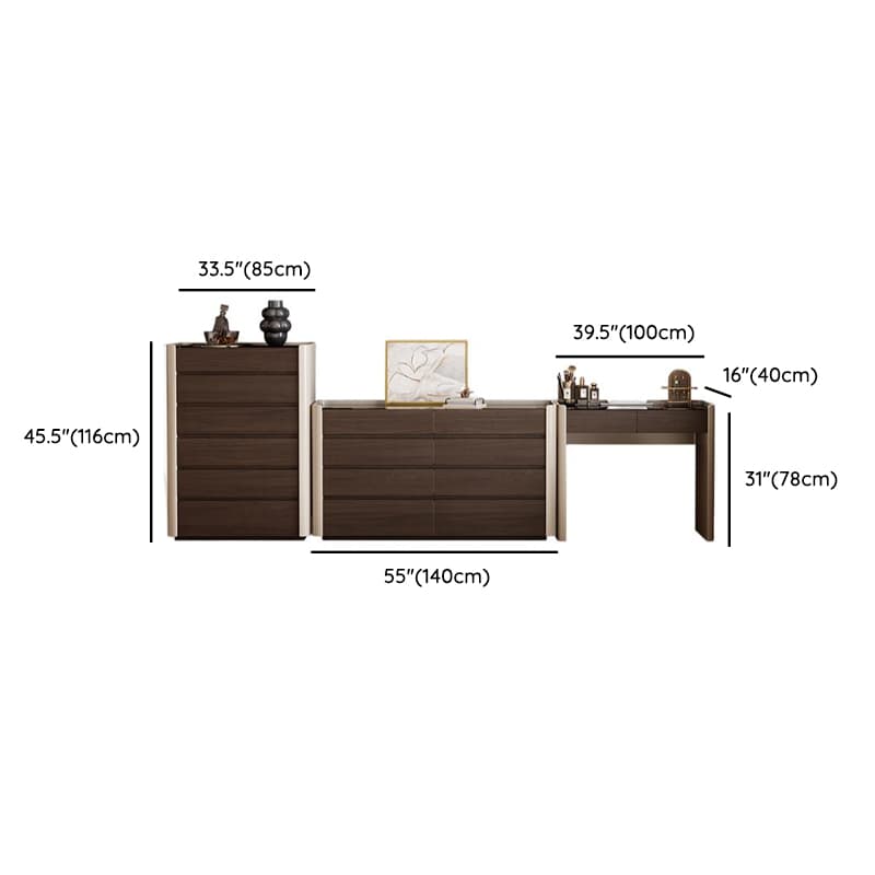 Auburn Multi-Purpose Vanity Set with 10 Drawers, Lighting, and 2-in-1 Functionality - image 16