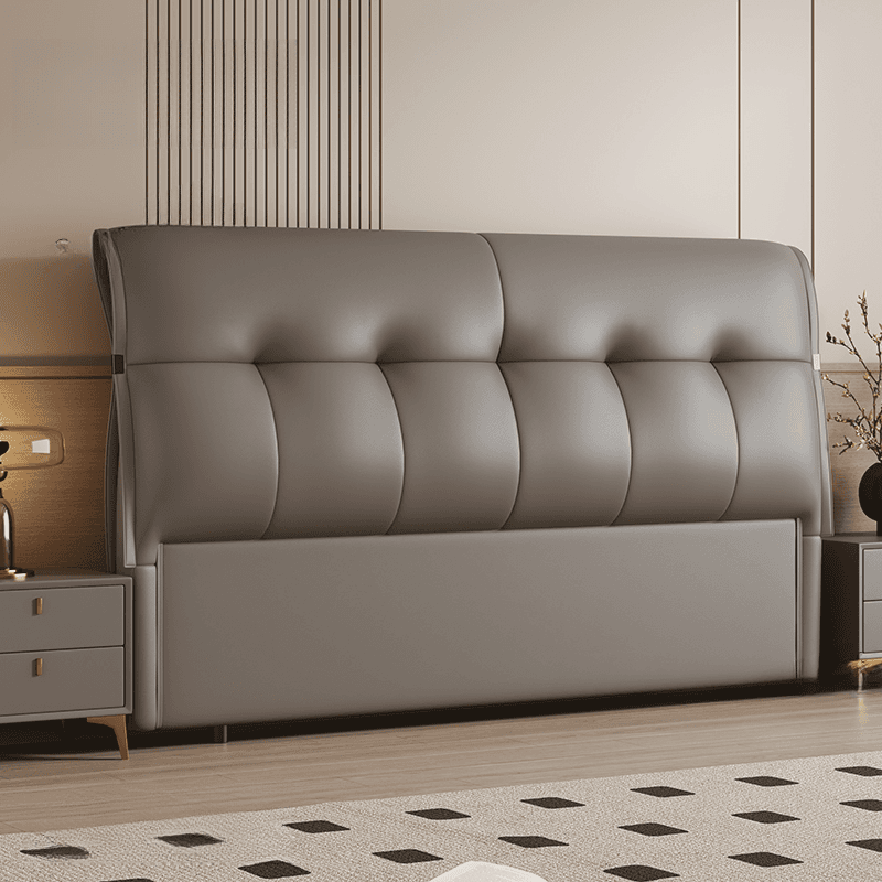 Simplistic Panel Headboard with No Distressing, Piled Tufted Rectangular Design for King/Queen/Full Bed, Sponge Upholstery Fill, Standard Height - image 4