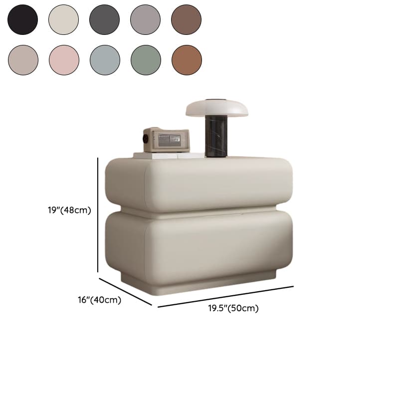 Modern Simple Style Nightstand With Drawer Organization with 2 Drawers and Pu Leather Countertop - image 20