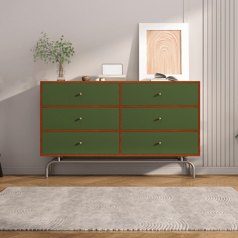 Cocoa Simple Manufactured Wood Console Dresser with 6 or 9 Drawers in Horizontal or Vertical Orientation - image 3