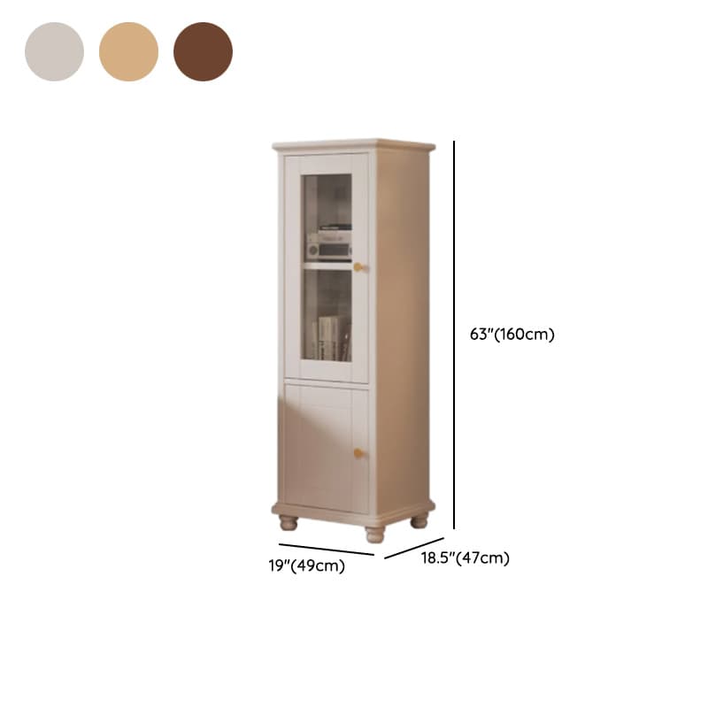 Modern Simple Style Rectangular Accent Cabinet with Closet, 3 Shelvings, Cabinet Knobs, Chalk/Sepia/Wood Color Top, and Stain Resistant Finish - image 12
