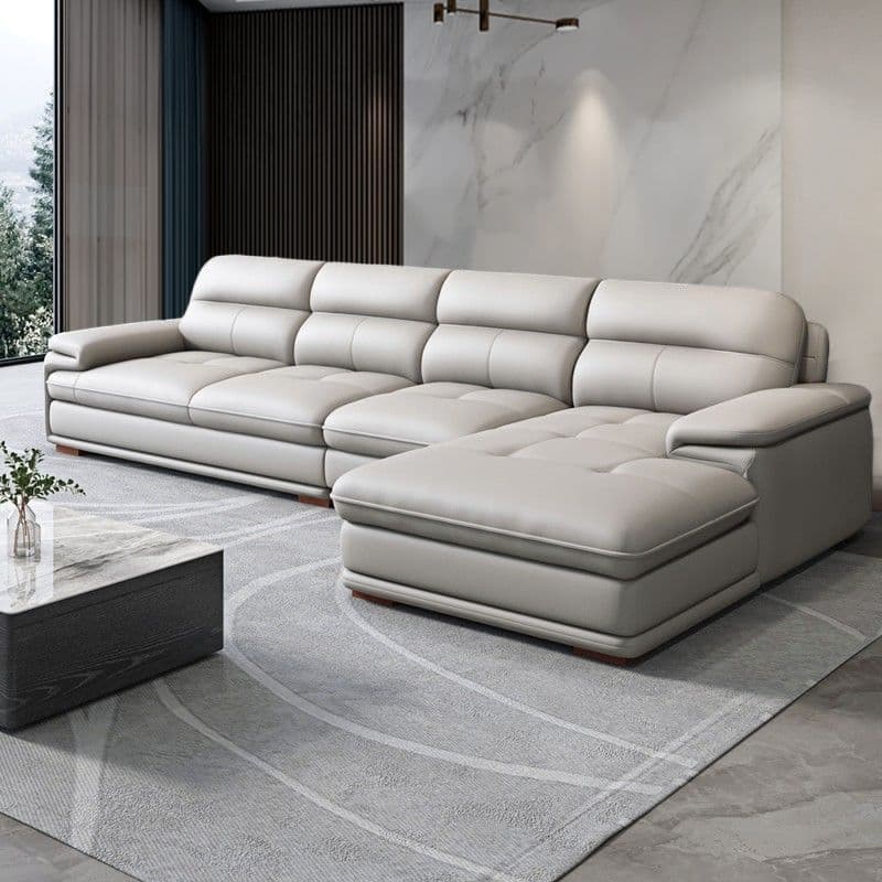 Versatile Straight/L-Shape White Sofa/Sofa Recliner with Horizontal/Right Hand Facing Orientation